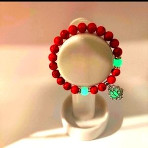 Women's Red Howlite Glowing Bracelet
